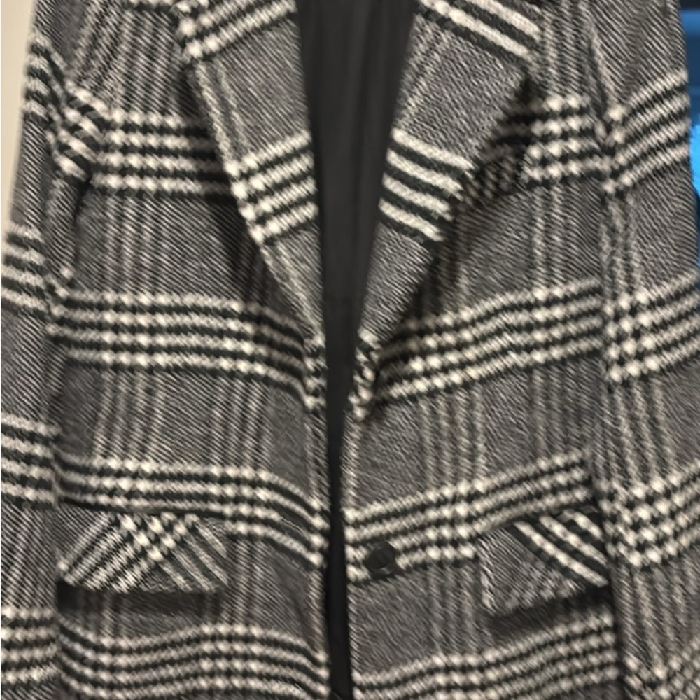 BCBGeneration Black and White Plaid Blazer